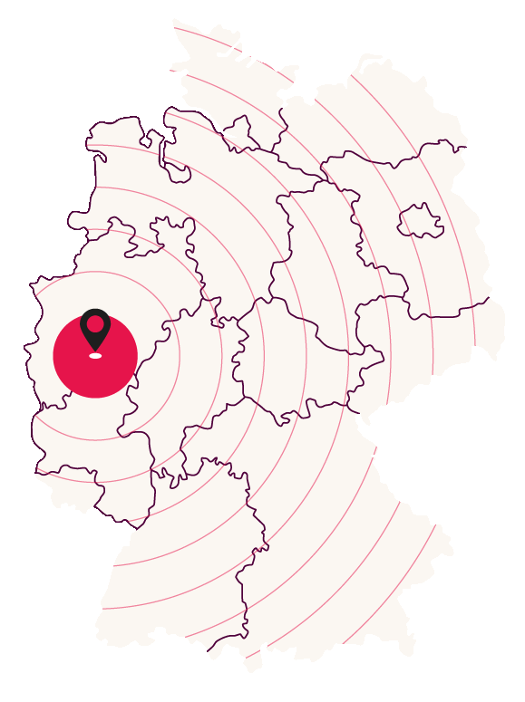 Grafische Darstellung der Entfernung zu Much